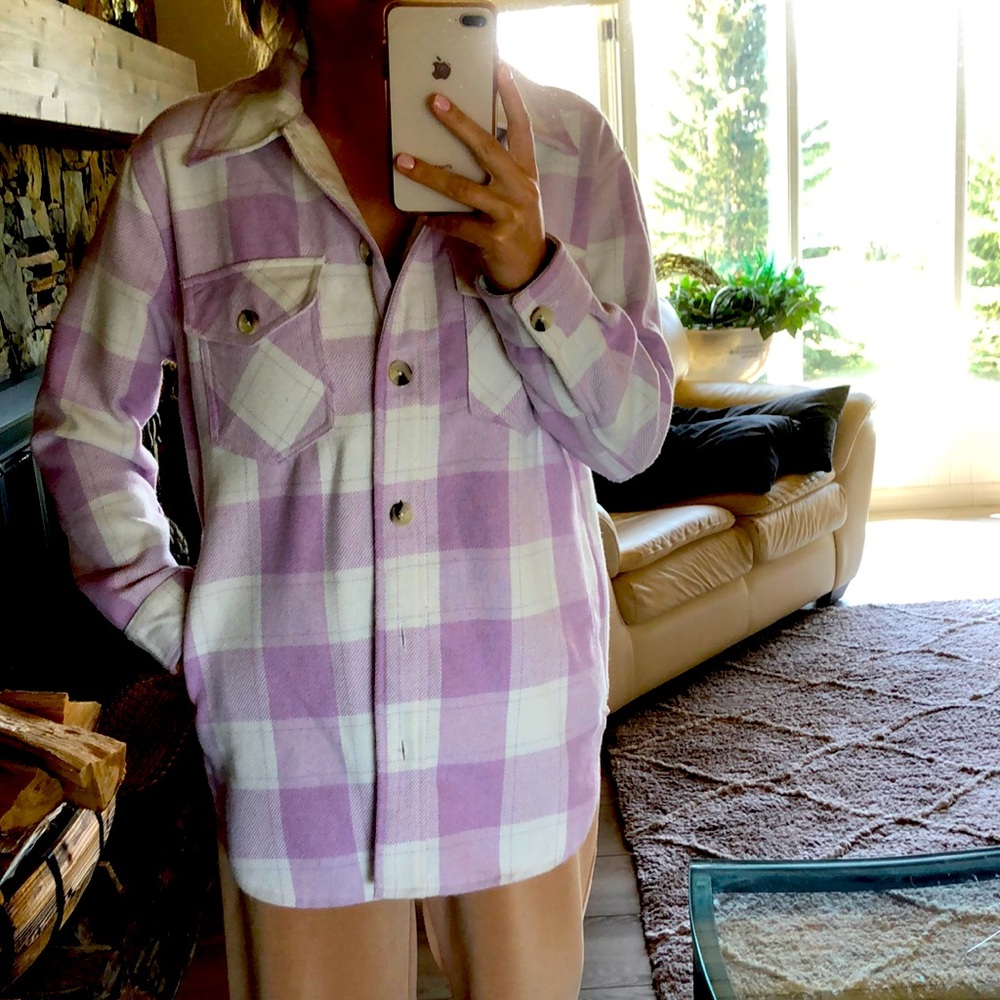 White and purple summer coat. Perfect for the Fire
